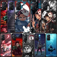 anime demon slayer tanjiro phone case for xiaomi redmi note 11 pro 11e 11s 4g 11t 10 10s 9 9s 9t 5g 8 8t 7 6 5 4 4x cover shell