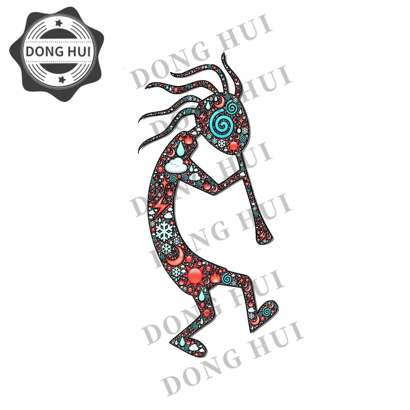 

Индийские наклейки на автомобиль Кокопулли, красочные наклейки на боковую дверь автомобиля, багажник мотоцикла, шлем, ноутбук, кемпер, кружка для скейтборда