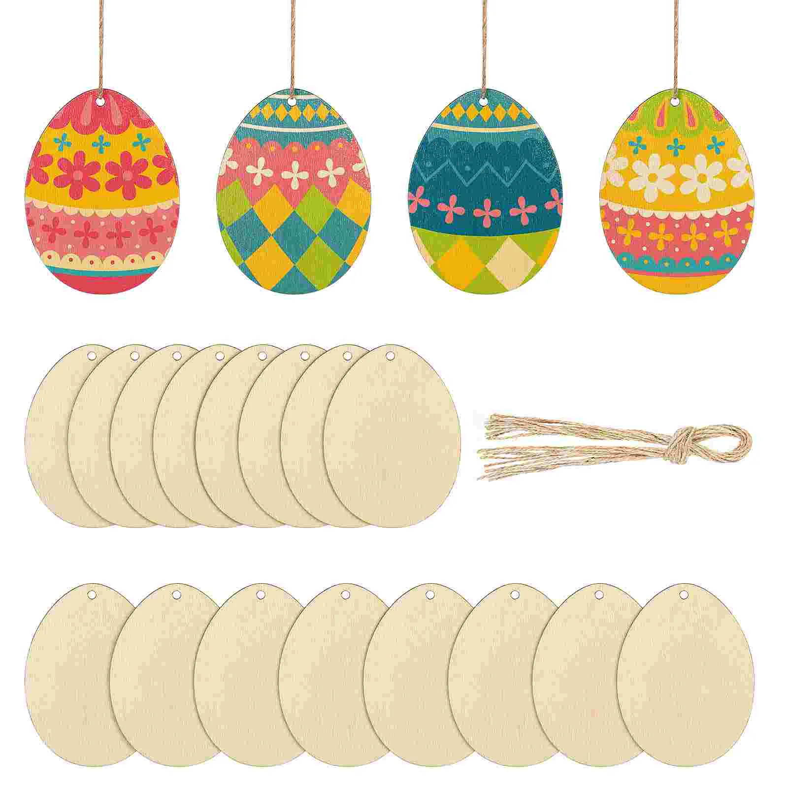 

Easter Eggs Wooden Wood Egg Crafts Decorations Ornaments Craft Cutouts Hanging Shapes Flats Decorate Spring Bulk Round Blanks