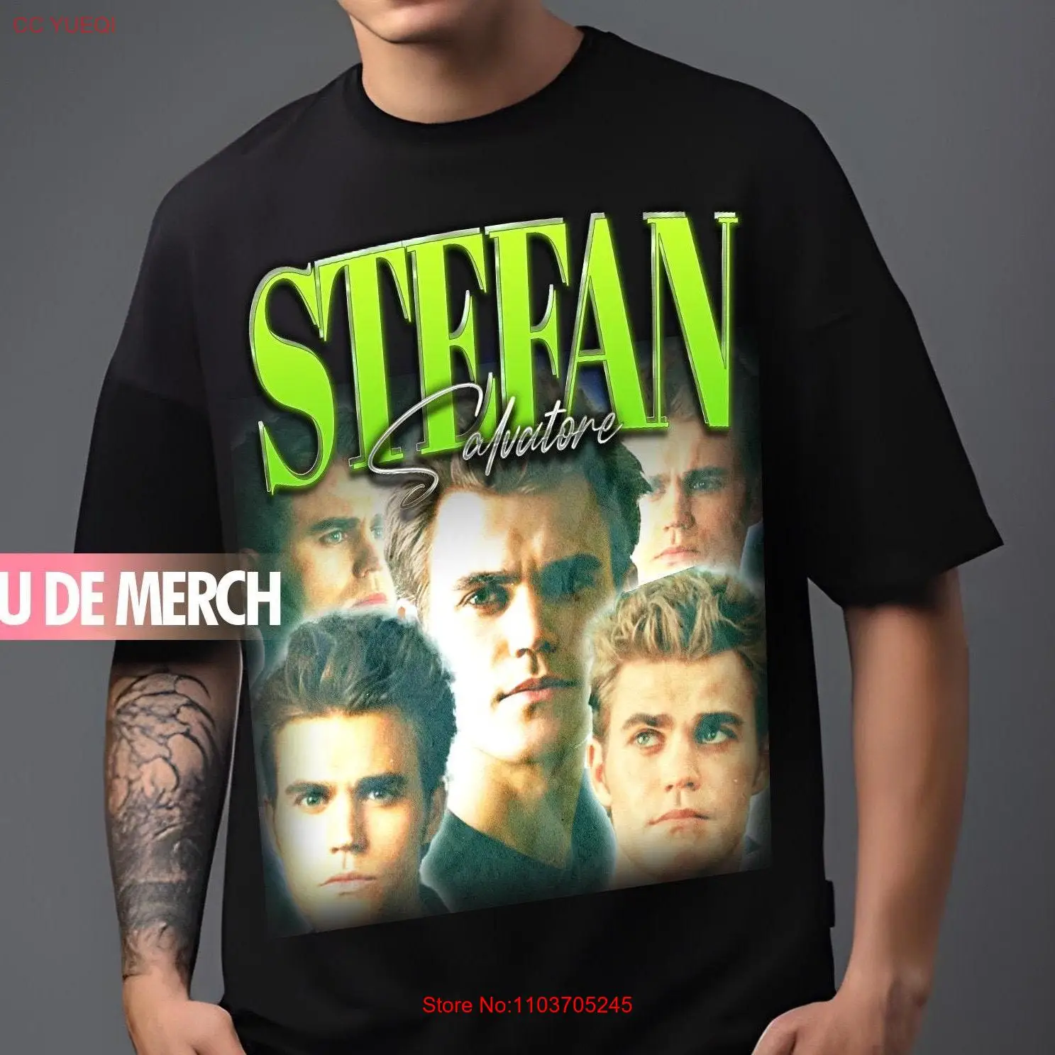 Футболки STEFAN SALVATORE Винтажная футболка 90-х Tribute Merch Fan с длинными или короткими