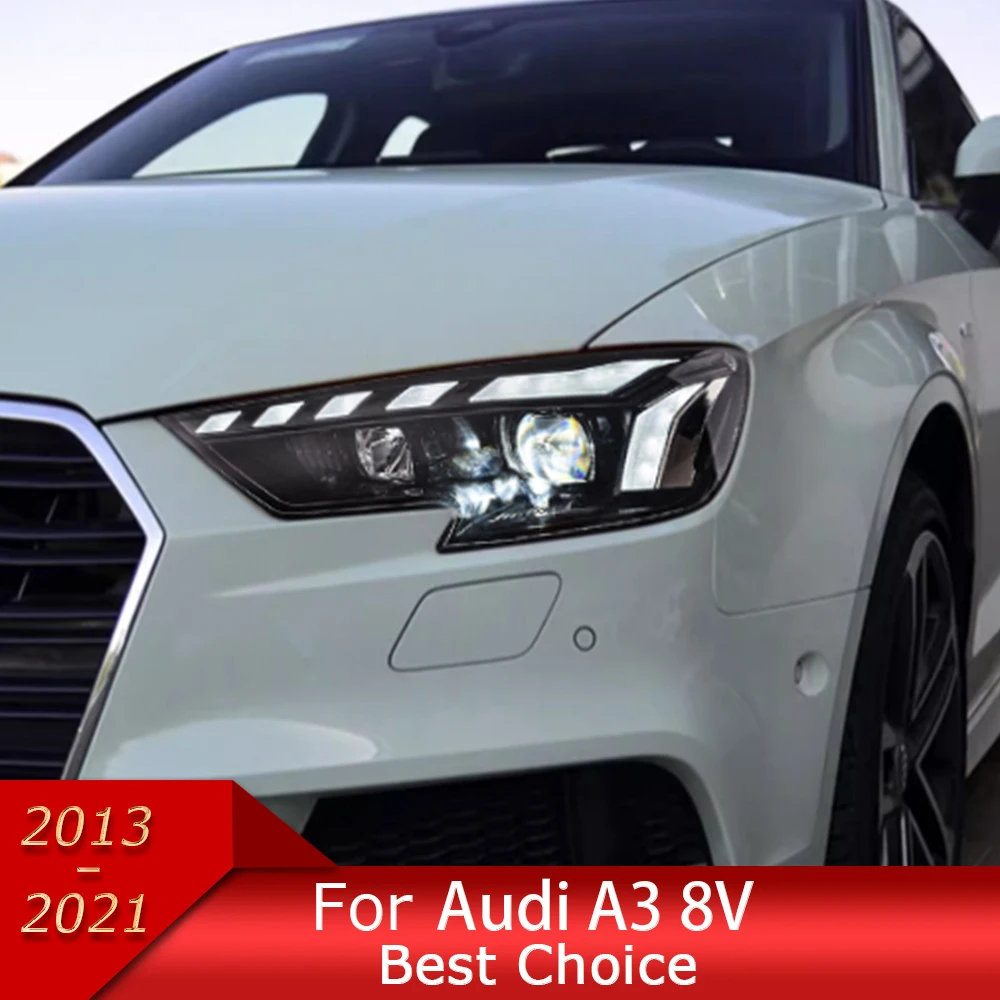 Фото Автомобильные фары для Audi A3 8V 2013-2021 S3 RS3 Седан Хэтчбек Светодиодная автоматическая фара в сборе Обновление RS5 Стиль Дизайн Инструмент Аксессуары №2