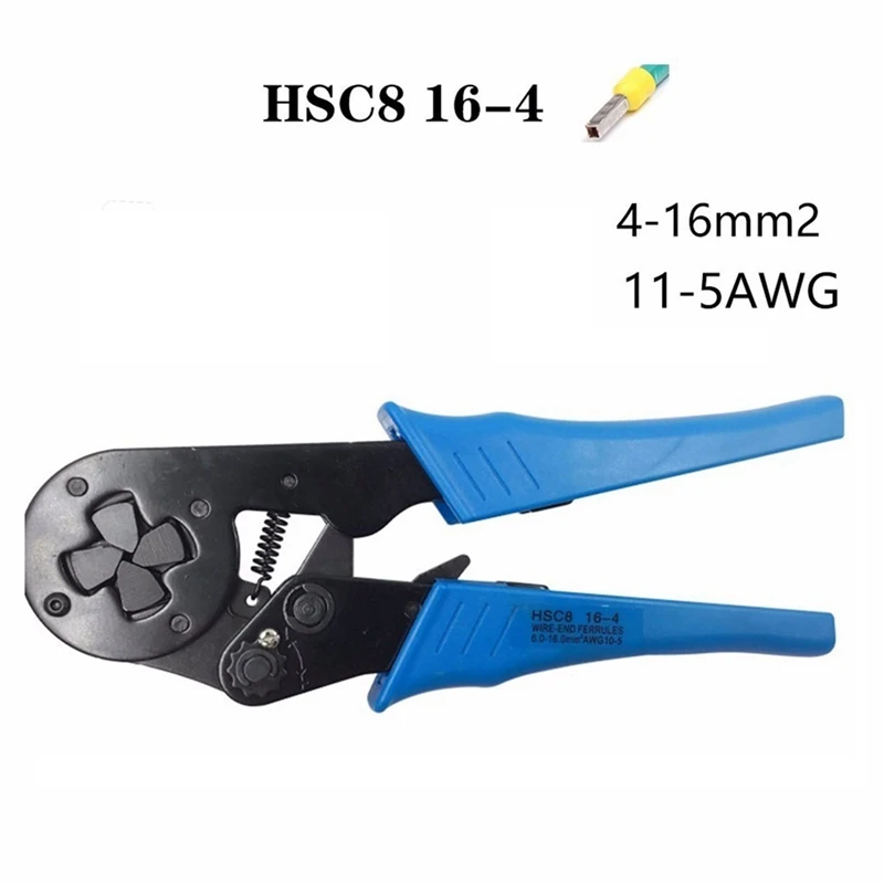 

HSC8 16-4 Mini Crimping Pliers Steel Crimping Pliers Wire Crimping Tool Self-Adjusting Terminal Crimping Tool