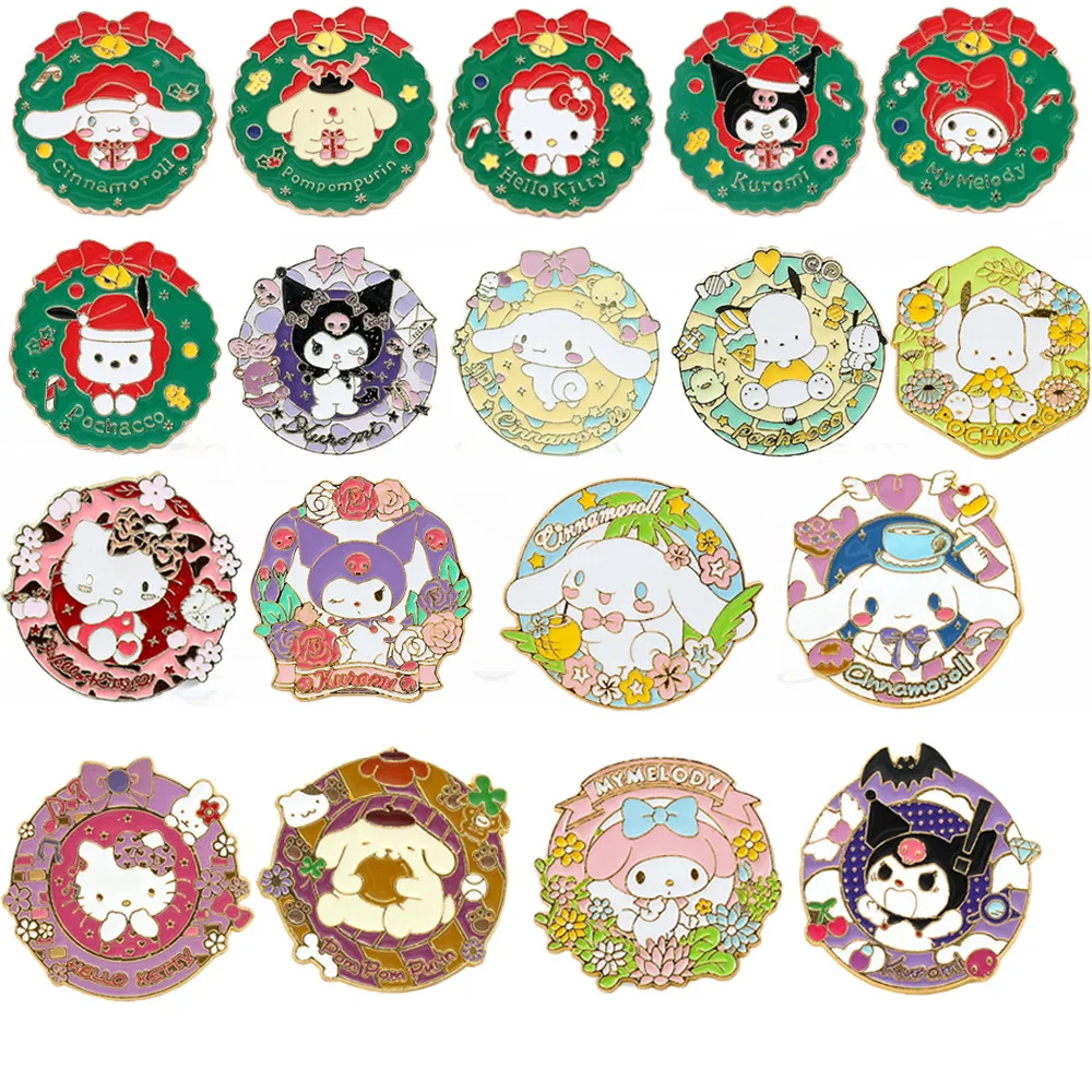 5 шт. Sanrio аниме эмалевые булавки куртка значок заколка аксессуары мультфильм