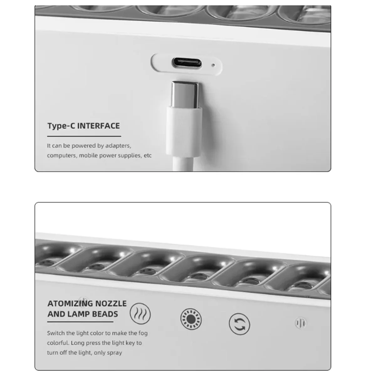 Динамический увлажнитель воздуха для рабочего стола музыкальный с пламенем