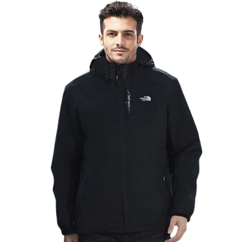 

The Latest Men's Jacket Warm Waterproof Windproof Outwear Windbreaker Outdoor Motocycle Sport Hat Detachable Coat Clothing 2023