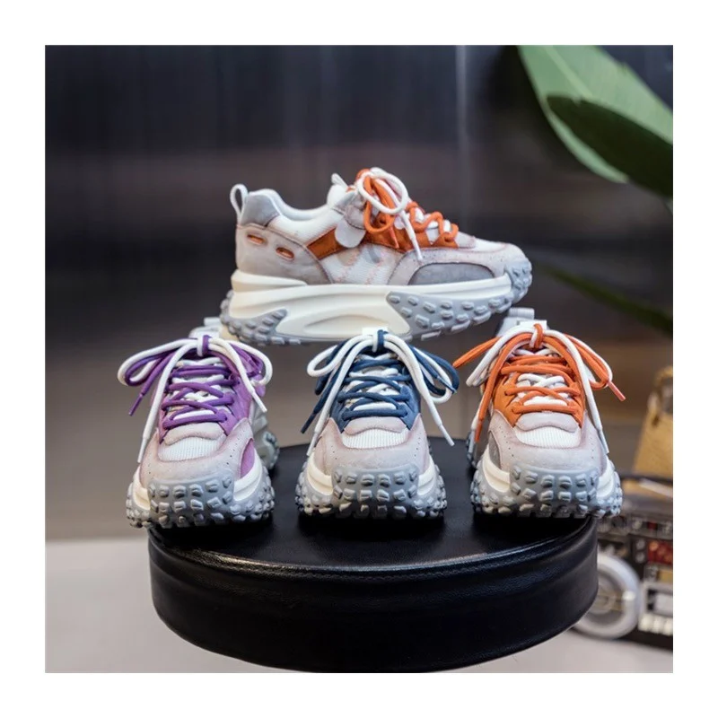 High Quality Women Sneakers Patchwork Lace Up Ladies Flats Outdoor Running Walking Shoes Comfortable Breathable Female Footwear