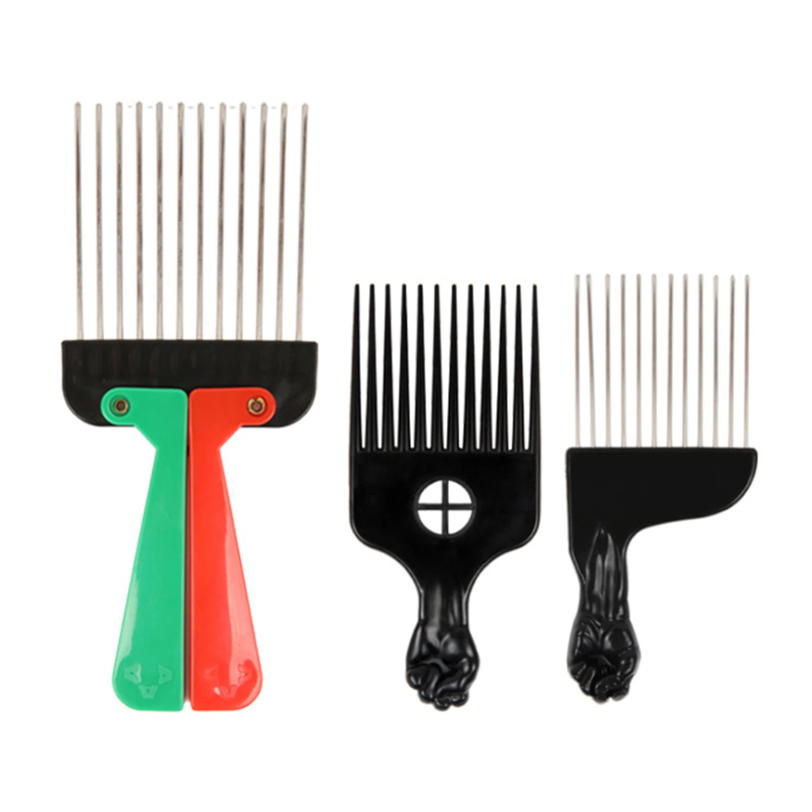 

Afro Hair Pick for Hair Styling with Colour Foldable Handle for Salon