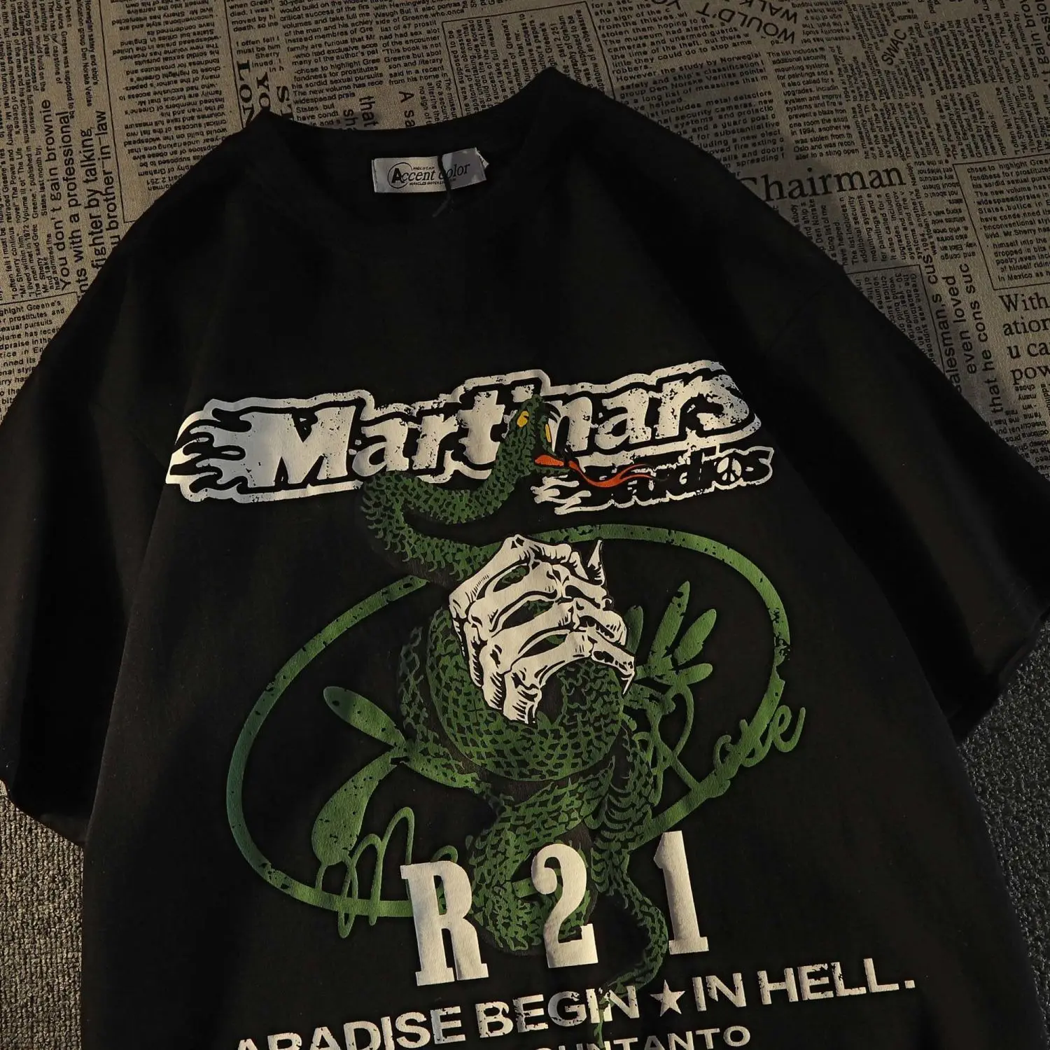 

Женская футболка в стиле Харадзюку, модные женские блузки в стиле High Street, летняя футболка с коротким рукавом, Женская Повседневная Свободна...