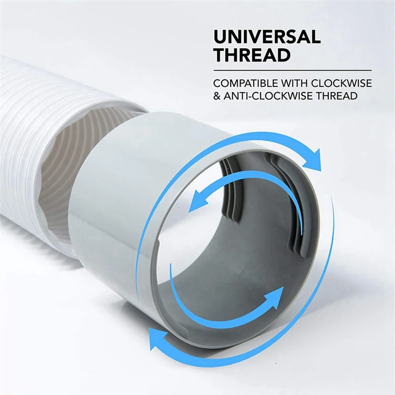 

2X Portable Air Conditioner Exhaust Hose Coupler Window Adapter AC Unit Tube Connector Parts & Accessories 5.9Inch