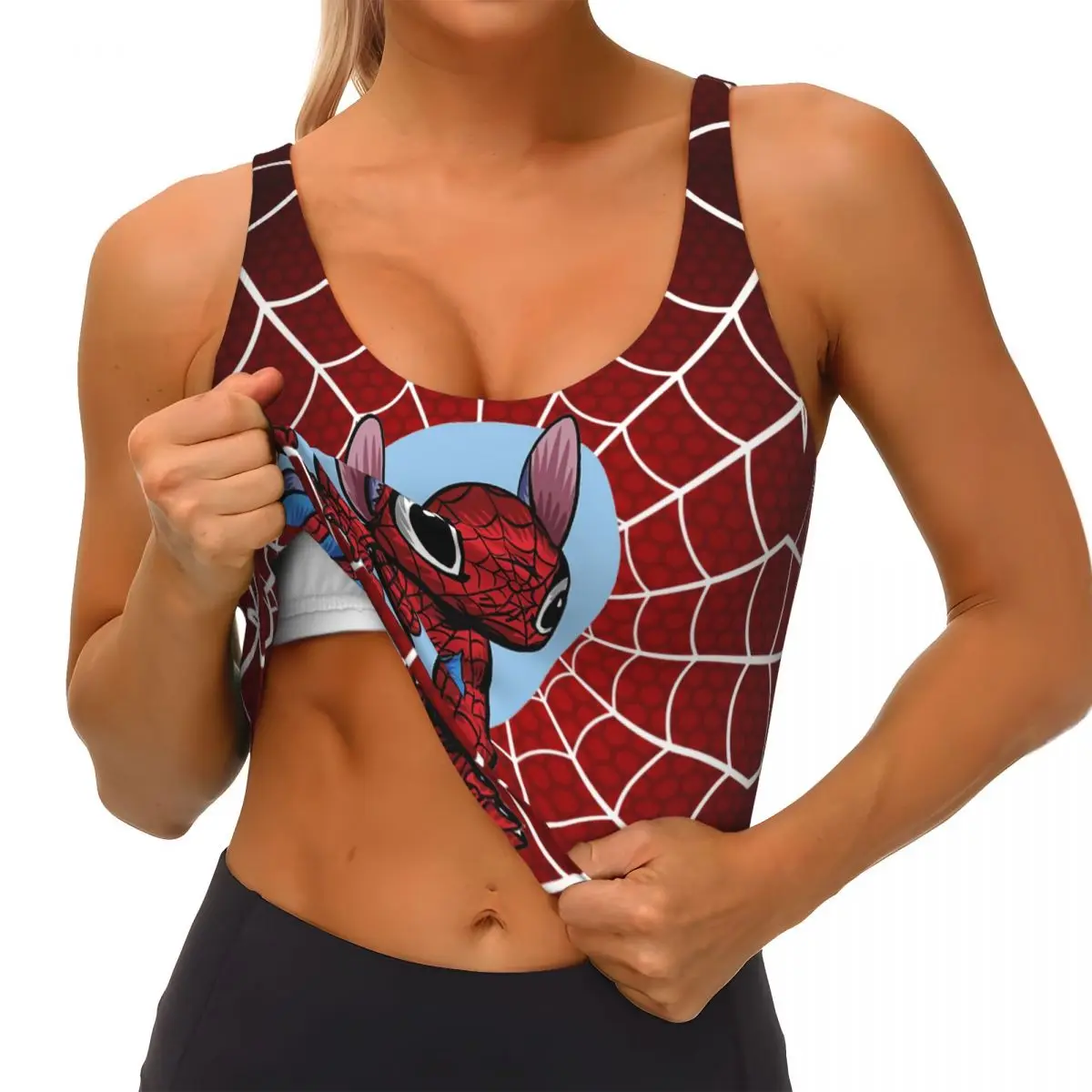 Спортивные бюстгальтеры аниме Человек-паук на заказ женские бесшовные