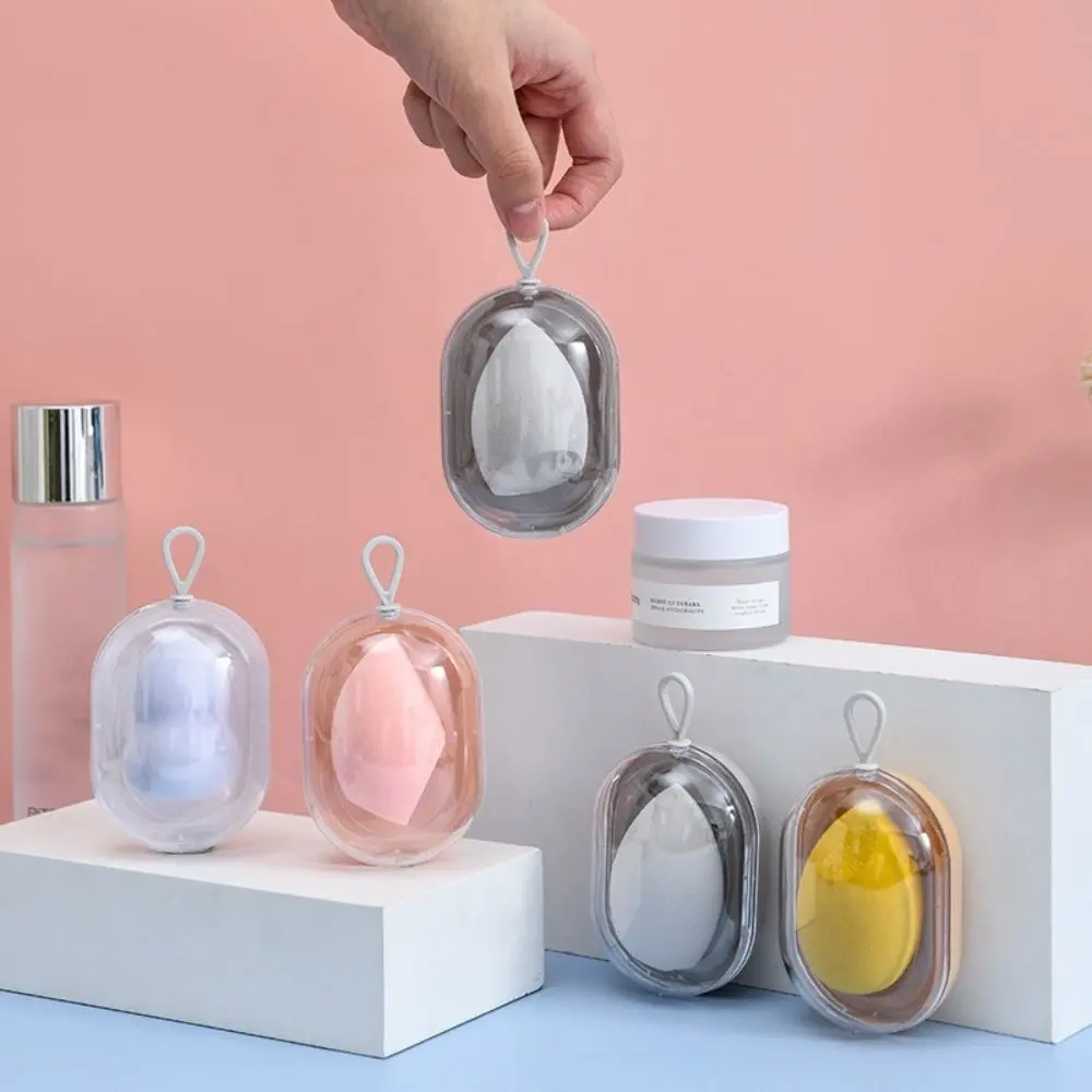 

Colorful Sponge Egg Mildew Proof Puff Drying Holder High Quality Dry Wet Use Cosmetic Puff With Case