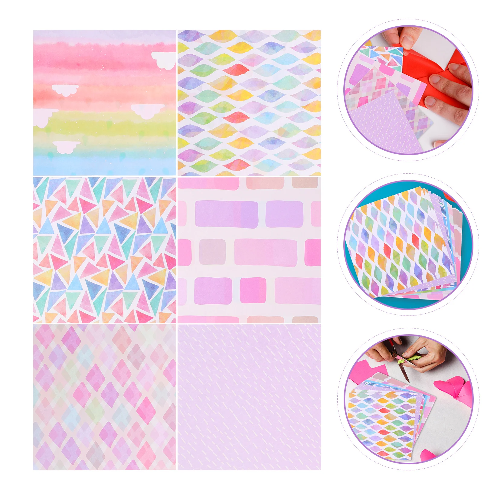 

Paper Origami Folding Material Craft Square Colored Scrapbook Sheet Gift Washi Crafts Cuttings Strips Wrapping Japanese Supplies