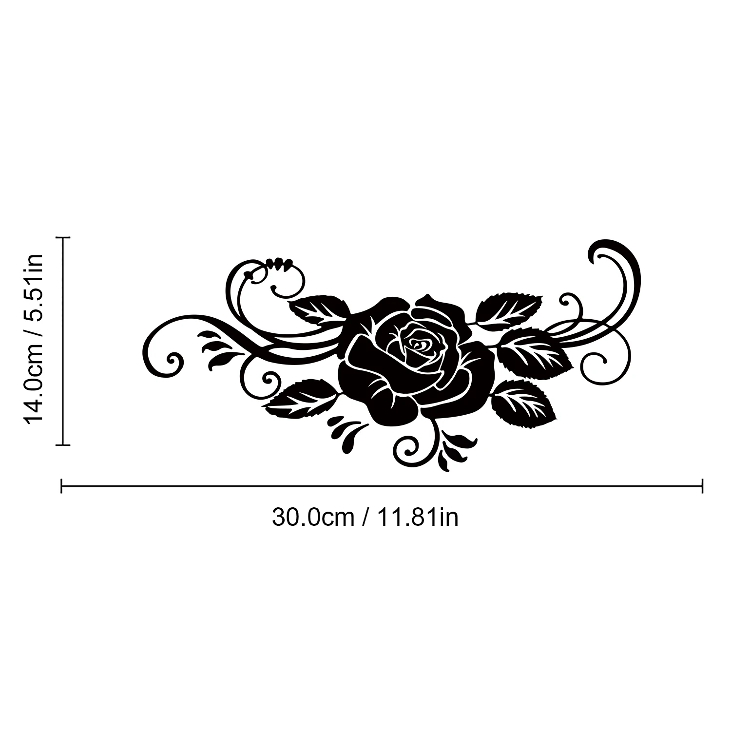 

Автомобильная наклейка на бампер, красивая роза, Виниловая наклейка для фото, автомобильные наклейки и наклейки, аксессуары для стайлинга автомобиля, 30 см