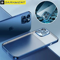 luxury plating silicone transparent case for iphone 11 12 13 pro max mini x xr xs 8 plus se camera lens clear protection cover