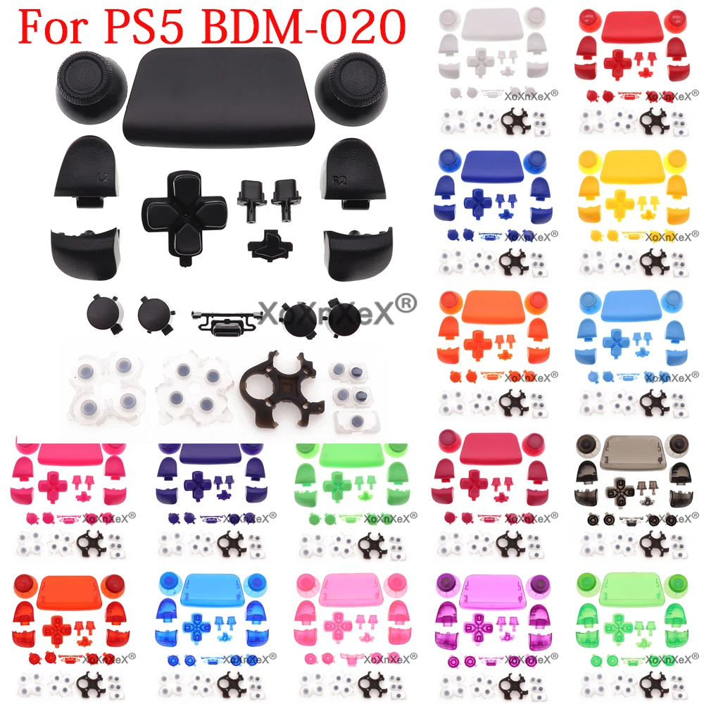 

For PS5 Controller V2 Thumb Sticks Analog Grip L1 R1 L2 R2 Triggers Dpad ABXY Button & Conductive Rubber For P5 2.0 Handle