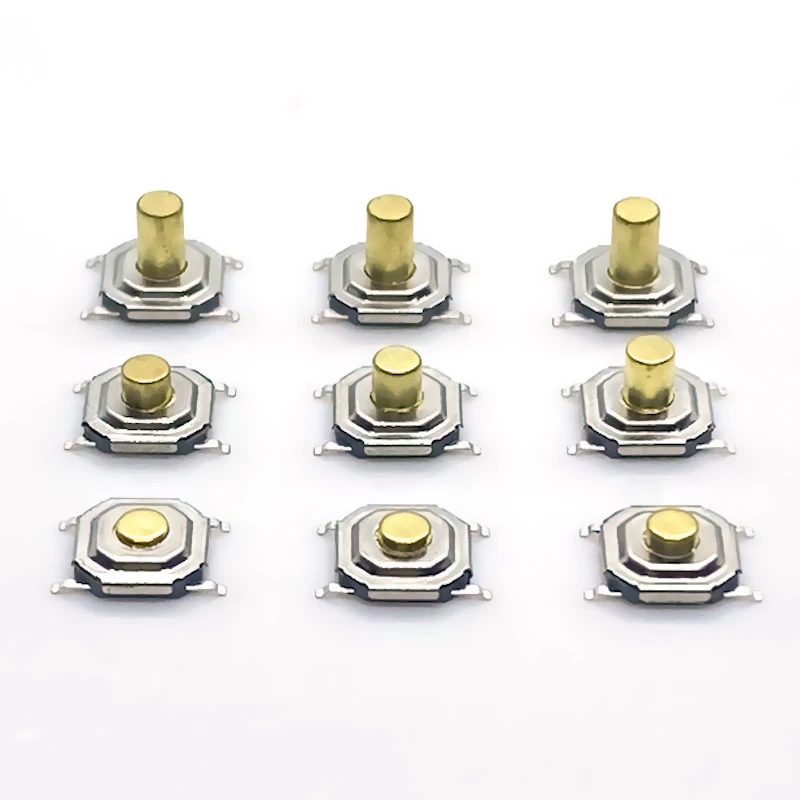 

50 шт. SMD 4x4 мм печатная плата тактильная кнопка самосброса микропереключатель мини тактовый переключатель кнопка 4*4*1,7/2/2,3/2,5/3/3,5/4,3 мм