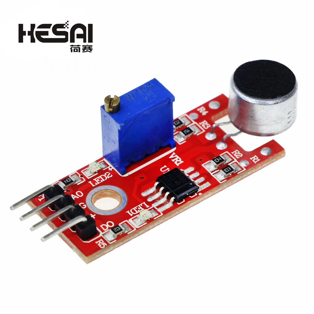 Новинка 4-контактный голосовой модуль датчика обнаружения звука микрофонный