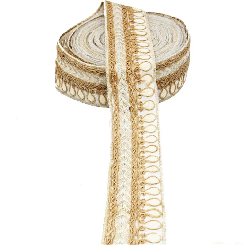 

4.5cm Wide Chinese Style Embroidery Lace Gold Strands Clothing Collar Luggage Shoes Material Barcode Accessories