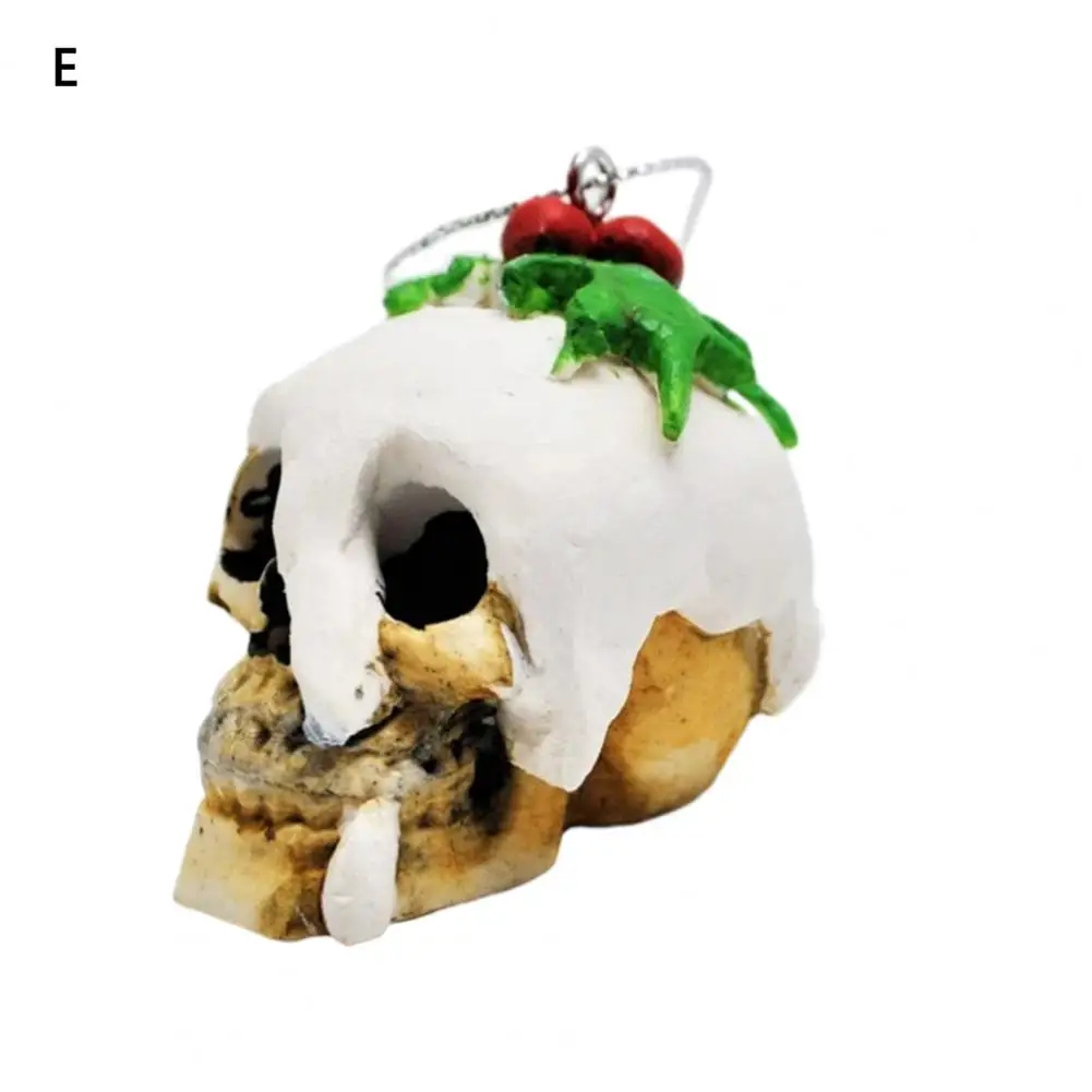 

Hand Cast Skull Ornament Unique Skull Christmas Ornaments Santa Hat Funny Skeleton Designs for Festive Holiday Decorations Santa