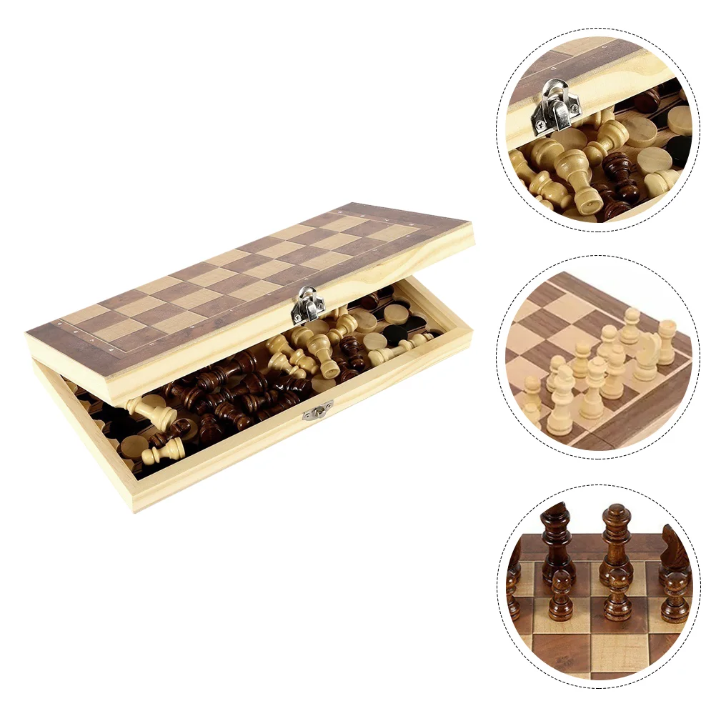

1 Set Foldable Funny Reusable Three-in-One Wooden for Family Friends Co-worker