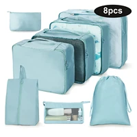 8pcs home storage bag clothes underwear tidy packing case waterproof luggage organizers mesh bag pouch travel accessories