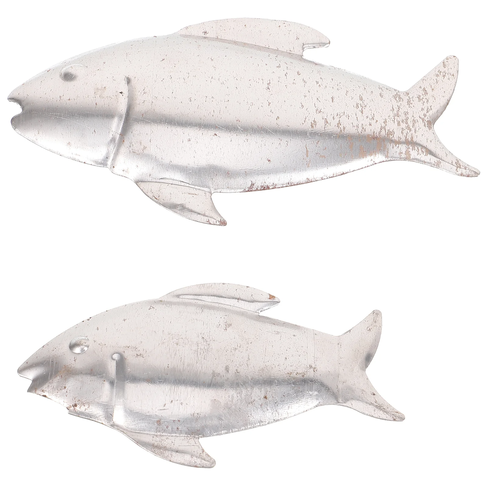 

15 Pcs Wrought Iron Fish Wall Hanging Ornament Ornaments Spray Decor Stainless Steel Crafts