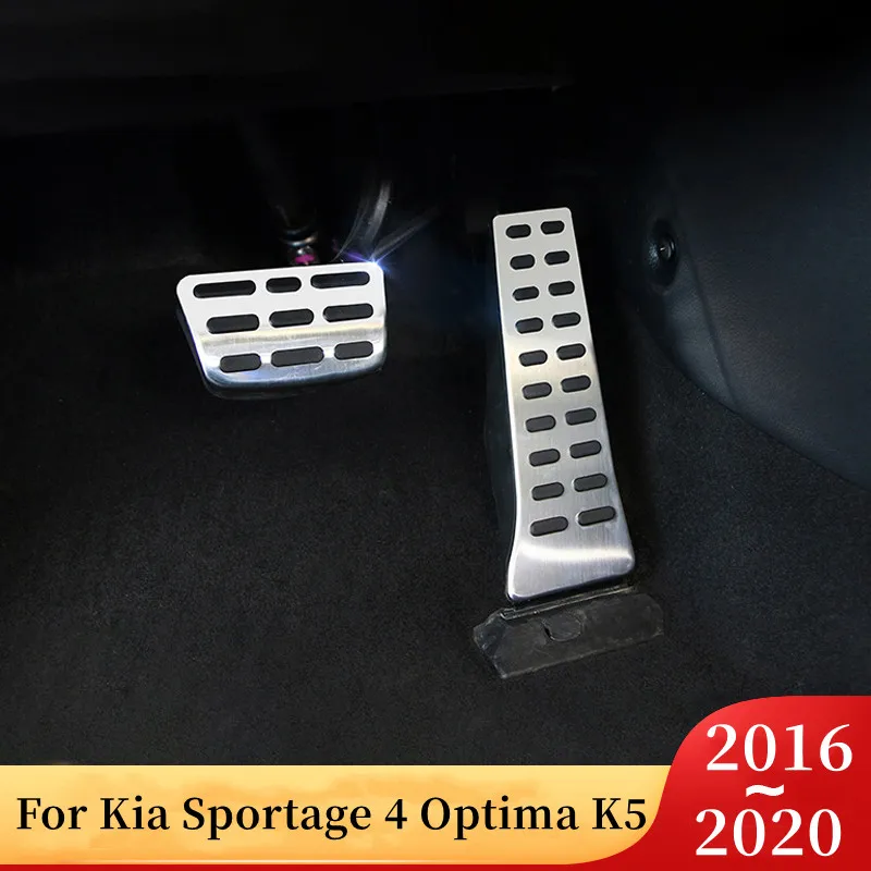 

Car Fuel Accelerator Clutch Brake Foot Pedal Cover For Kia Sportage 4 Optima K5 2015-2020 AT/MT Non-Drilled Retrofit Accessories