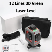 professional 12 line 3d super powerfu green laser level meter installation engineering high precision construction measure tool