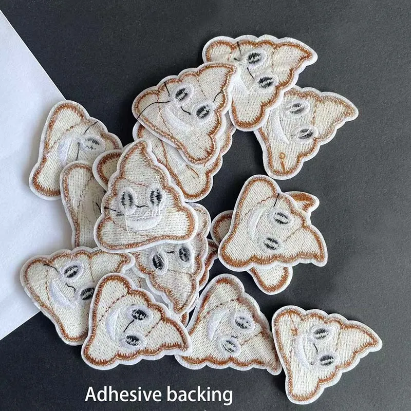 Экологичные вышитые железные нашивки 5 шт./лот со смайликом для одежды футбольные