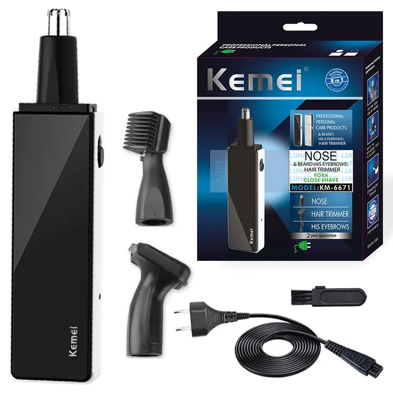 

Триммер для волос в носу и ушах, 3 в 1, 6671