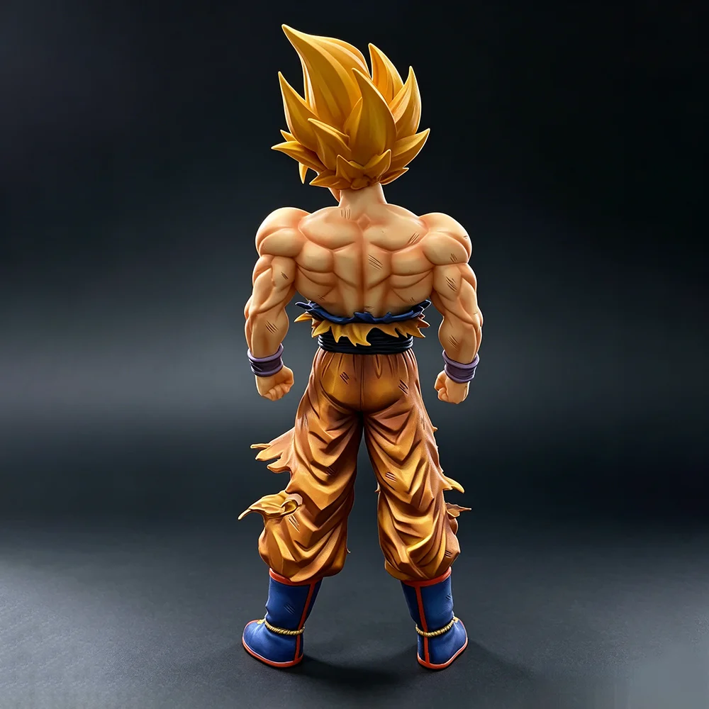 Фото Фигурка Dragon Ball Z Гоку 28 см, аниме-фигурка Первого Супер Сайяна, с покрытием Blood Coating, модель из ПВХ, коллекционная игрушка, подарок №2