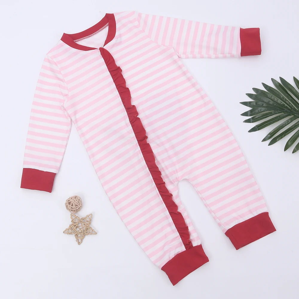 

0-3T New Valentine's Day Baby Girls Clothes Romper With Heart Embroidery One-piece Bodysuit Winter Children's Jumpsuits Boutique