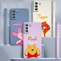 disney winnie the pooh and tigger for samsung galaxy s22 s21 s20 fe s10 note 20 10 ultra lite plus liquid rope phone case
