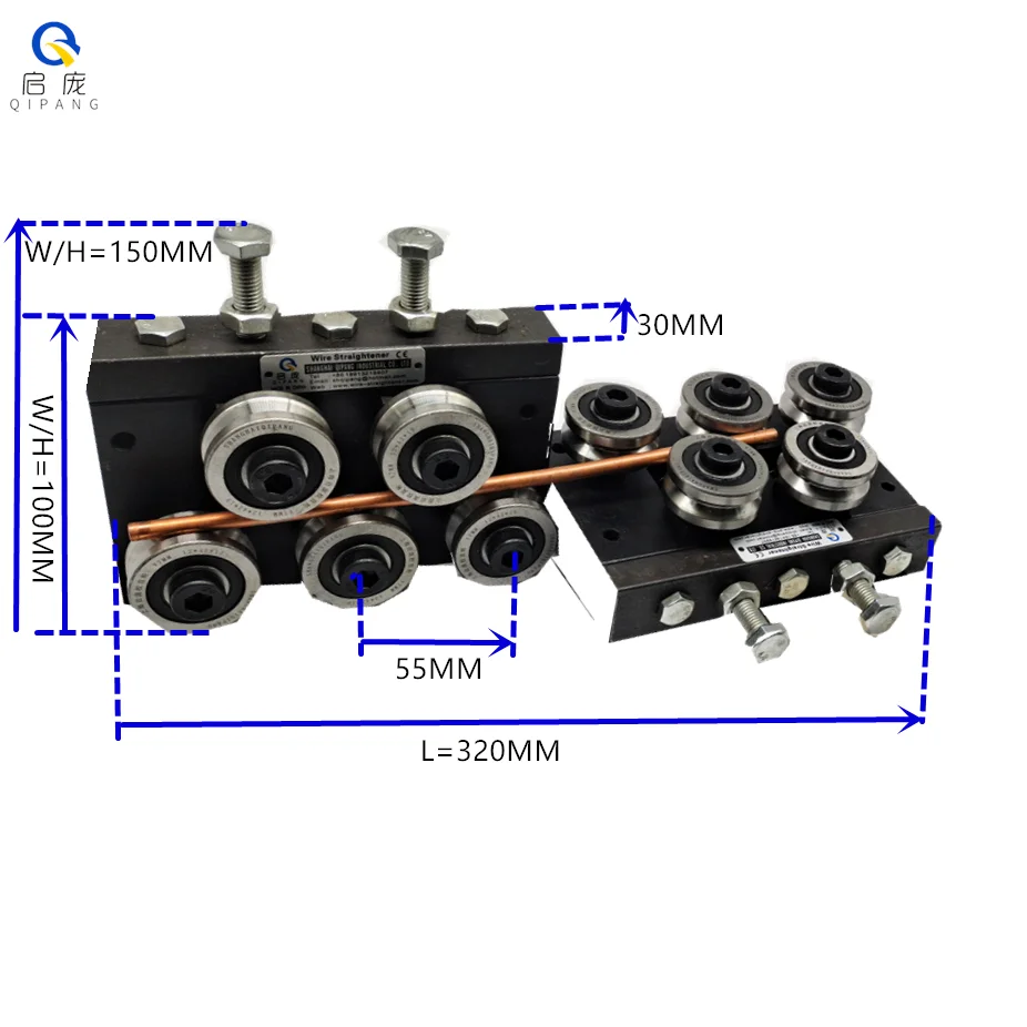 

φ42 1.65" 3-5mm 3-7mm 10 14 18Rollers High Quality Aluminum Mental Iron Wire Straightening Machine Steel Straightener Machine