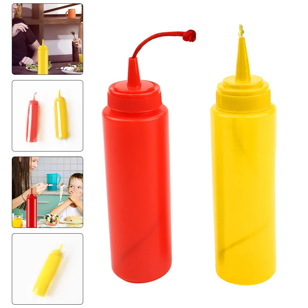 

2 Pcs Tricky Seasoning Wear-resistant Fake Ketchup Prank Accessory Home Supply Interactive Stuff Condiment