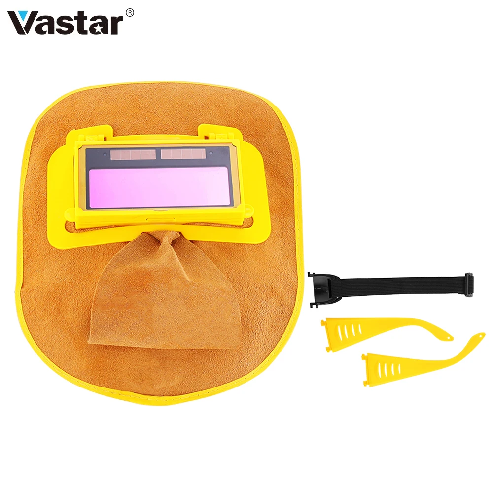 Vastar Solar Auto Darkening Welding Helmet Mask Electric Welder Cap Eyes Protector Eye Goggle Welding Lens for Welding Machine