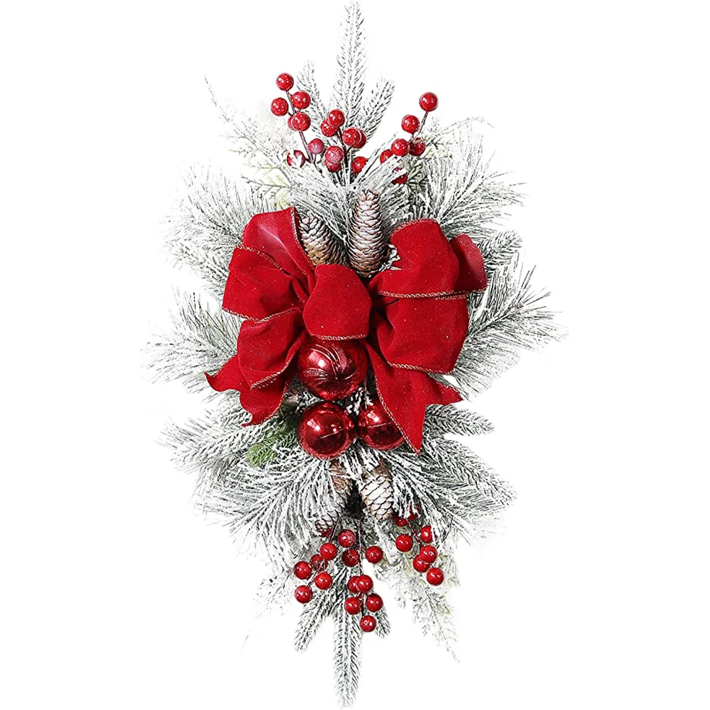 

Front Door Christmas Report Lost Coronas Para Puertas De Entrada Snowy Wreath Cloth Decors
