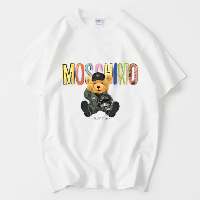

Summer fallow fashion everyday cotton High Quality man t-shirts anime bear men top manga designer comic clothes women's t-shirt