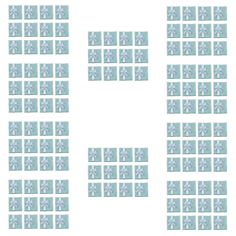 

120 шт., подарочные коробки Bluejewelry для колец, серег, браслетов, милая маленькая подарочная коробка