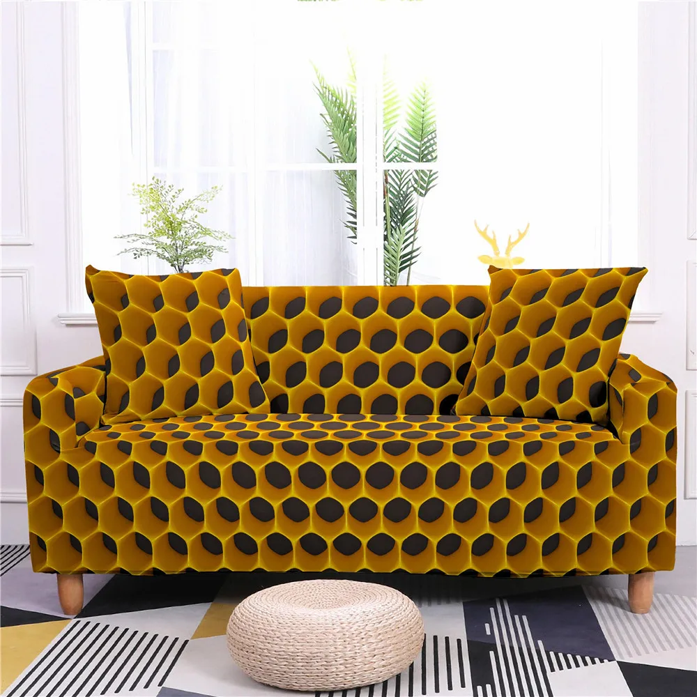 

Christmas 3D Digital Printed Stretch Sofa Cover for Living Room All-Inclusive Anti-dust Elastic Home Couch Covers Slipcover