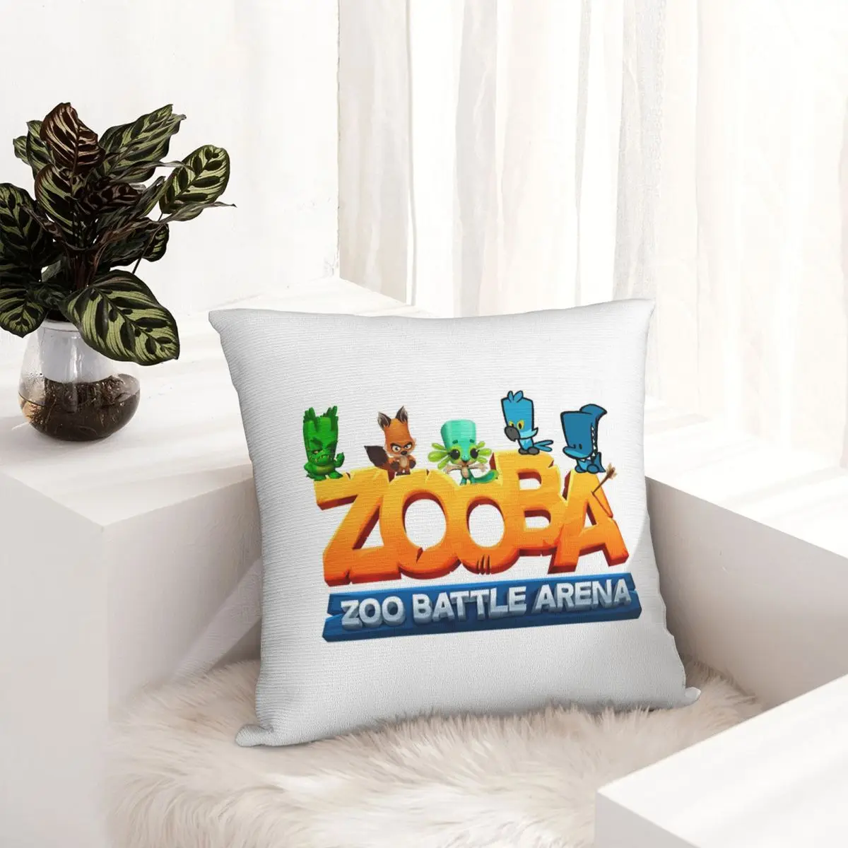 Фото Квадратная наволочка Zooba Battle Arena, наволочка, наволочка для домашнего дивана, гостиной №3