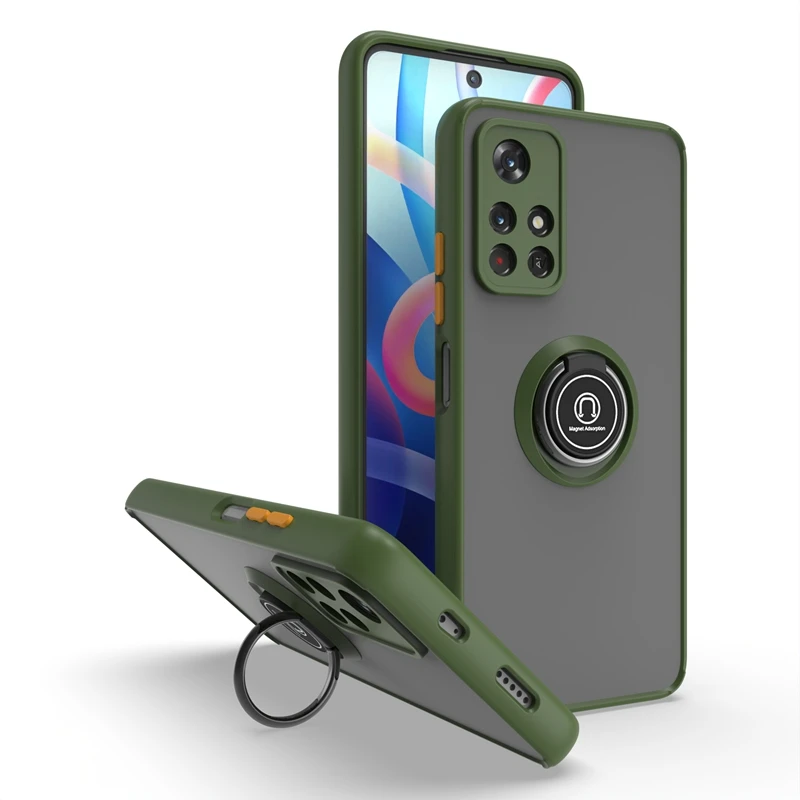 with ring stand phone case for xiaomi redmi note 10 11 10s poco x3 gt c3 f3 m3 m4 pro max plus nfc 5g 4g break proof cover free global shipping