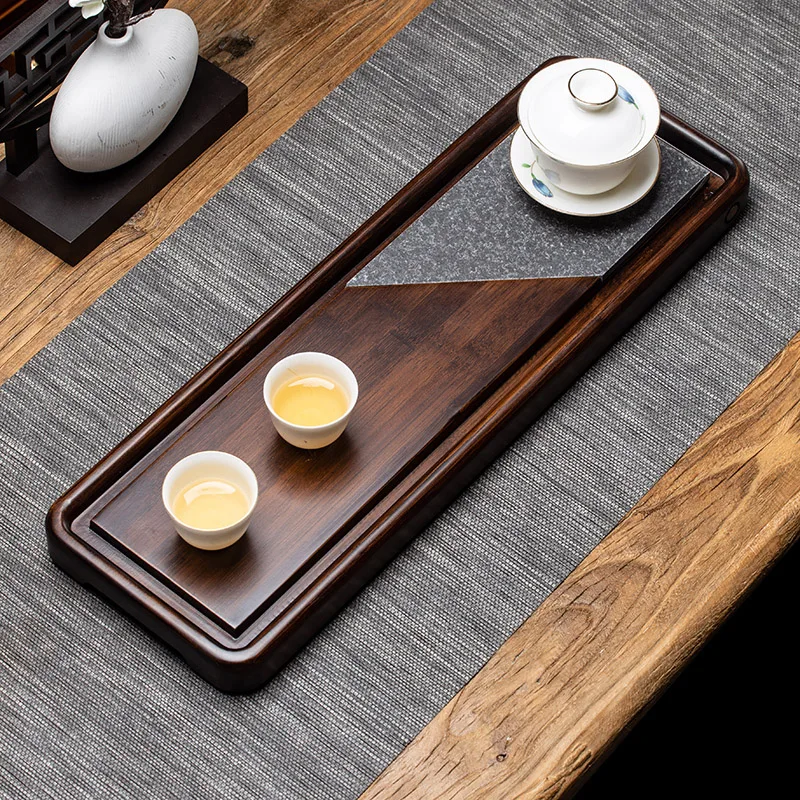 

Китайский поднос для чая кунг-фу, деревянный столешница для церемоний, Восточный столик, поднос для чая, кофейные сервисы, прямоугольный дек...