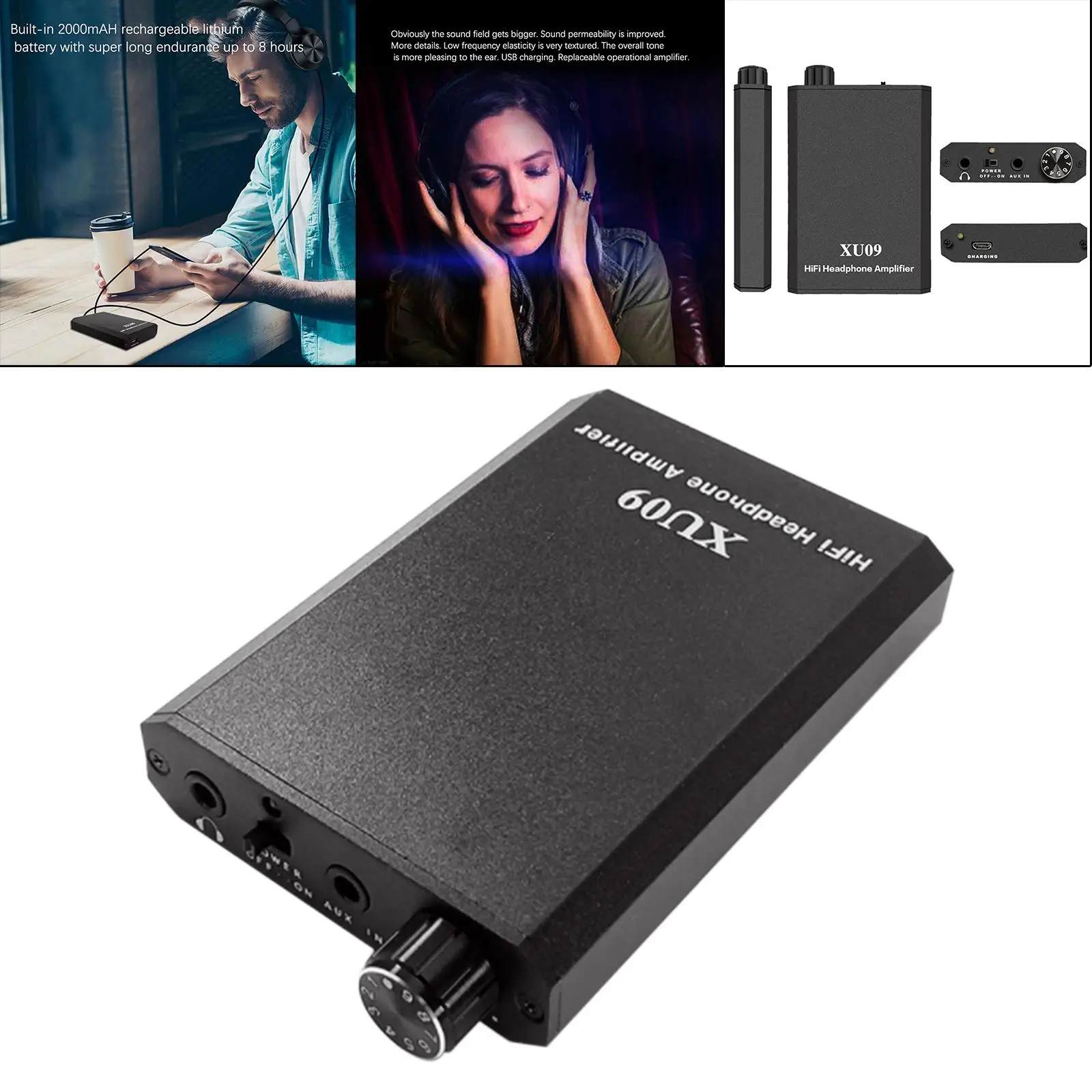

Audio Out Amplifier Strong Bass Boost Sound Boost 2000mAh Input Player Fever Digital Amplifier Noiseless Amplifier for Xu 09