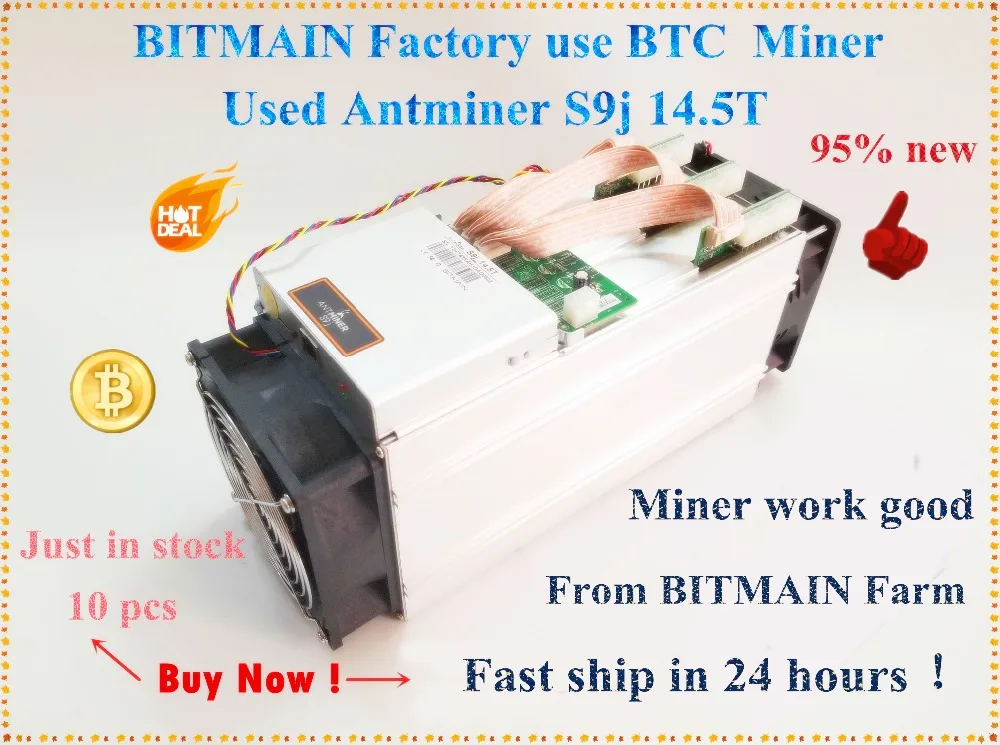 

Used AntMiner S9i S9j 14.5T Bitcoin BTC BCH Miner Better Than Antminer S9 S9i 13T 13.5T 14T T9+ WhatsMiner M3 From BITMAIN