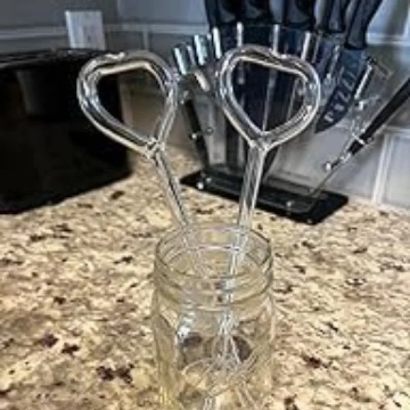 Соломинка для губ против морщин стеклянная соломинка в форме креативная сердца