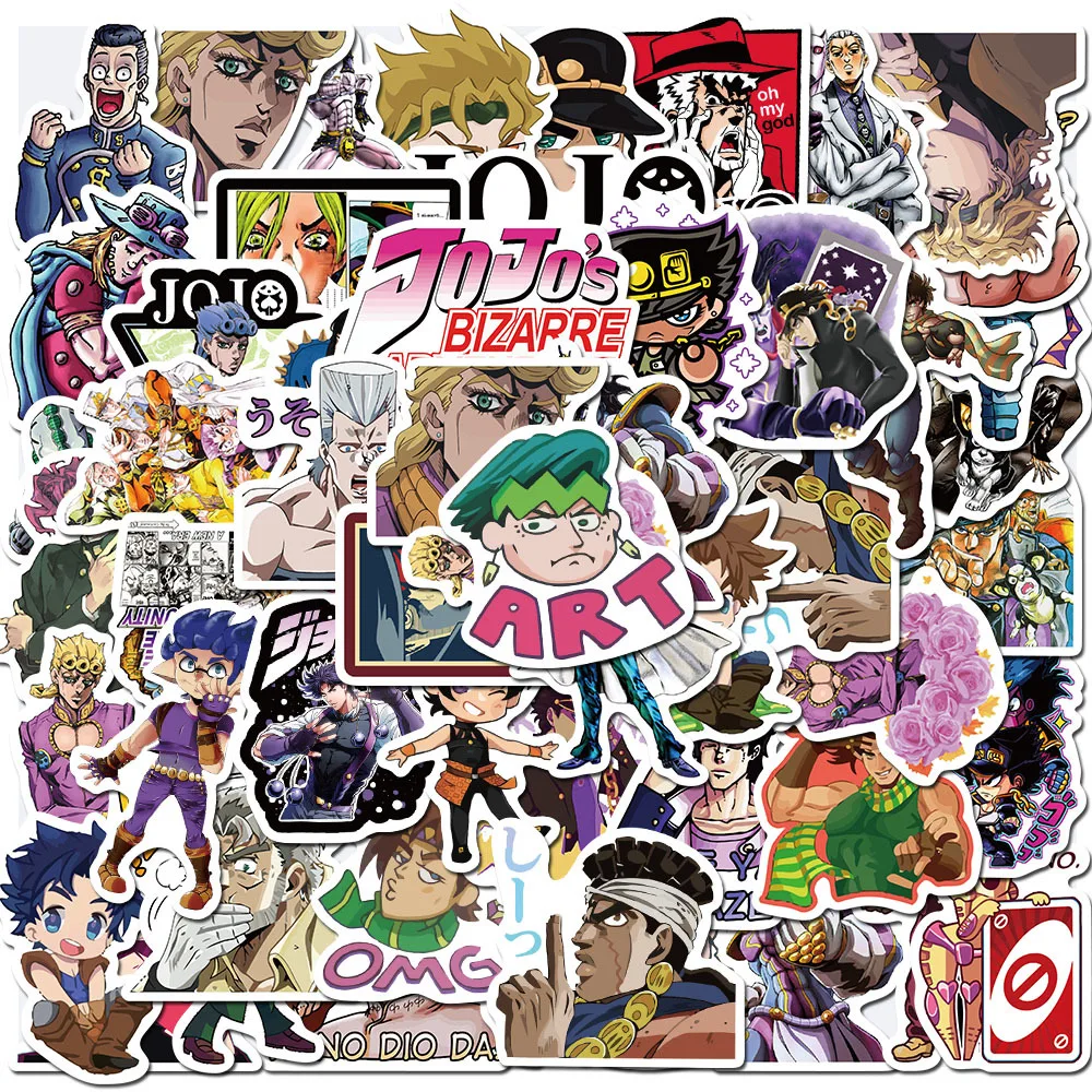 

10/50 Pcs/Set Anime Stickers JoJo's Bizarre Adventur For Car Styling Bike Motorcycle Laptop Phone Travel Luggage Funny Sticker