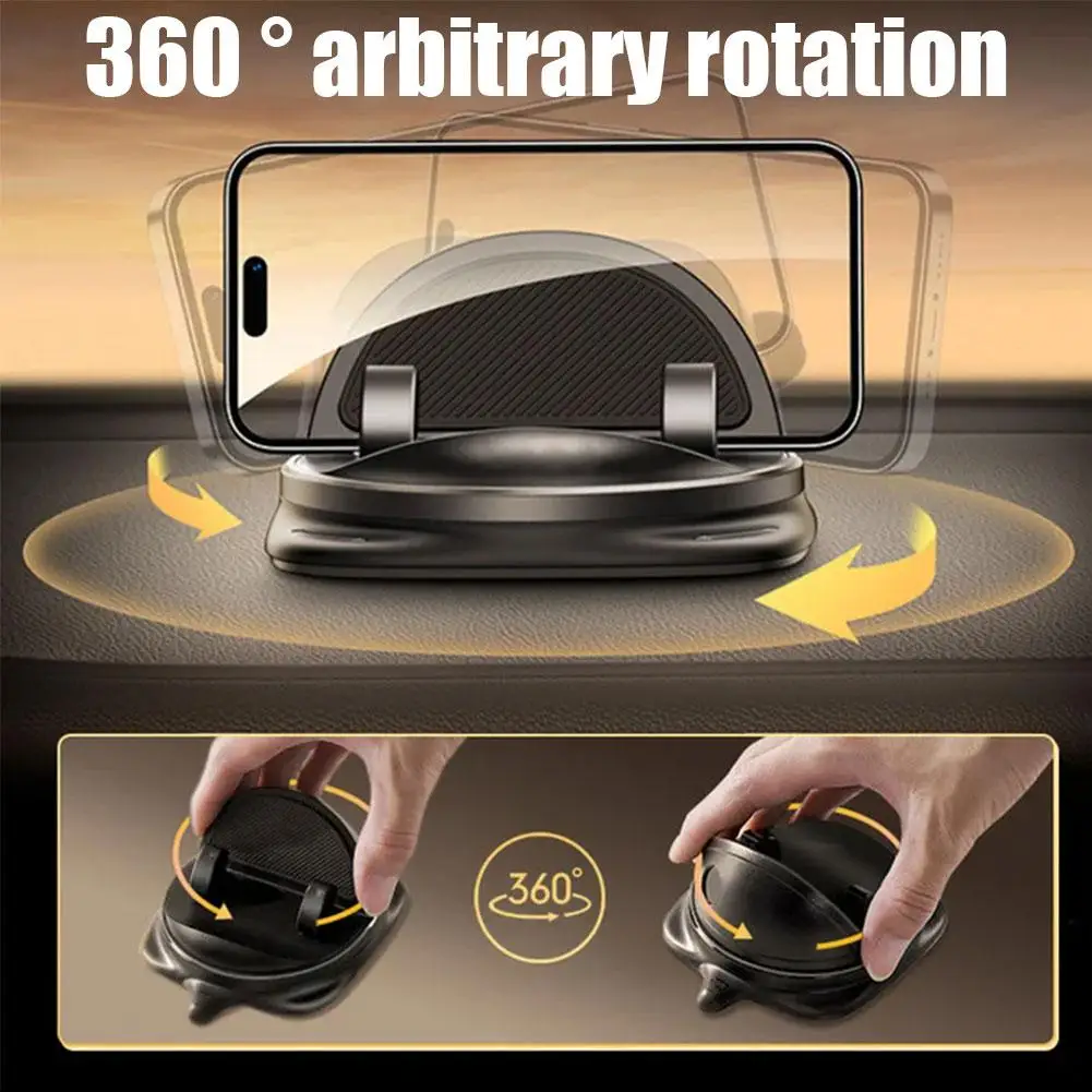 Автомобильный держатель для телефона вращающийся на 360 ° с нескользящей