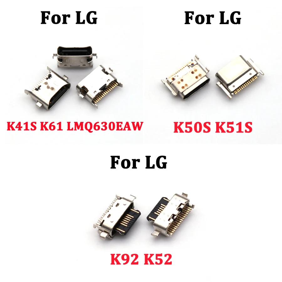 

50Pcs USB Charger Charging Dock Port Connector Jack Socket Plug Type C Contact For LG K50S K51S K92 K51 LMQ630EAW K41S K61 Q630