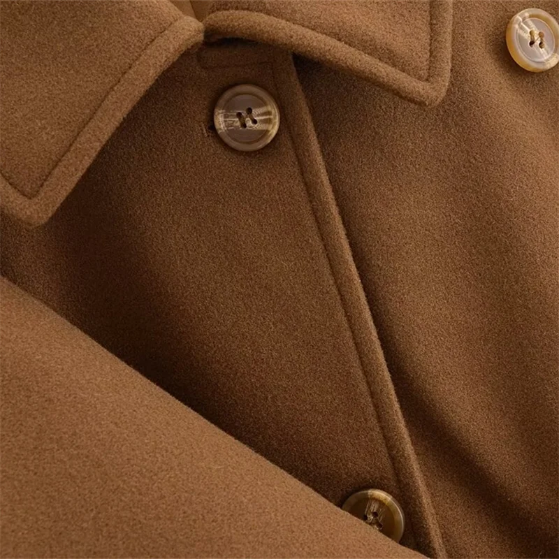 KEYANKETIAN 2024 новая зимняя женская асимметричная однобортная укороченная шерстяная